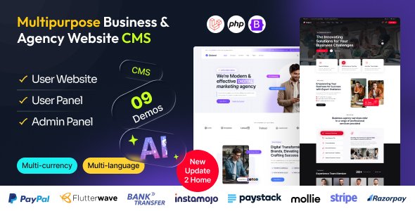 Quland - Multipurpose Business and Agency Laravel Website CMS Pro
